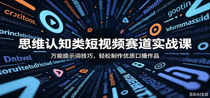思维认知类短视频赛道实战课:万能提示词技巧,轻松制作优质口播作品-副业吧