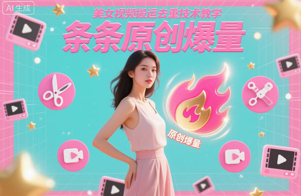 美女视频搬运去重技术教学,条条原创爆量 美女视频搬运去重技术教学,条条原创爆量