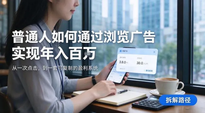 2026最新技术,24小时全自动浏览广告,全网独家项目,单台设备日入200+新手小白可快速上手,支持实地学习实地考察【揭秘】-副业吧