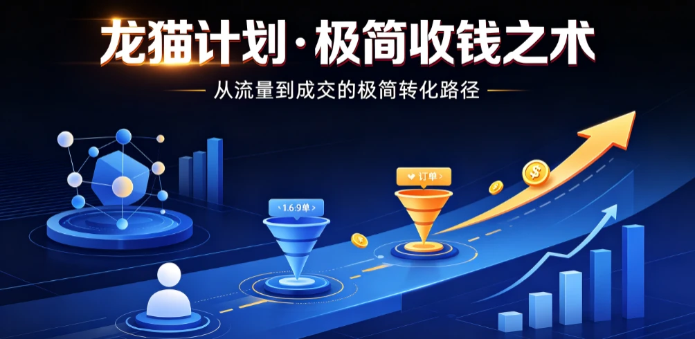 【精】龙猫计划·极简收钱之术,从流量到成交的极简转化路径(价值3980元)-副业吧