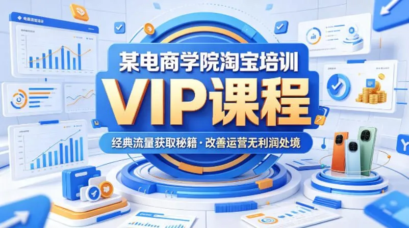 某电商学院淘宝培训VIP课程，各种经典有用的流量获取秘籍，改善运营产品没利润的处境（2026年5月）-副业吧