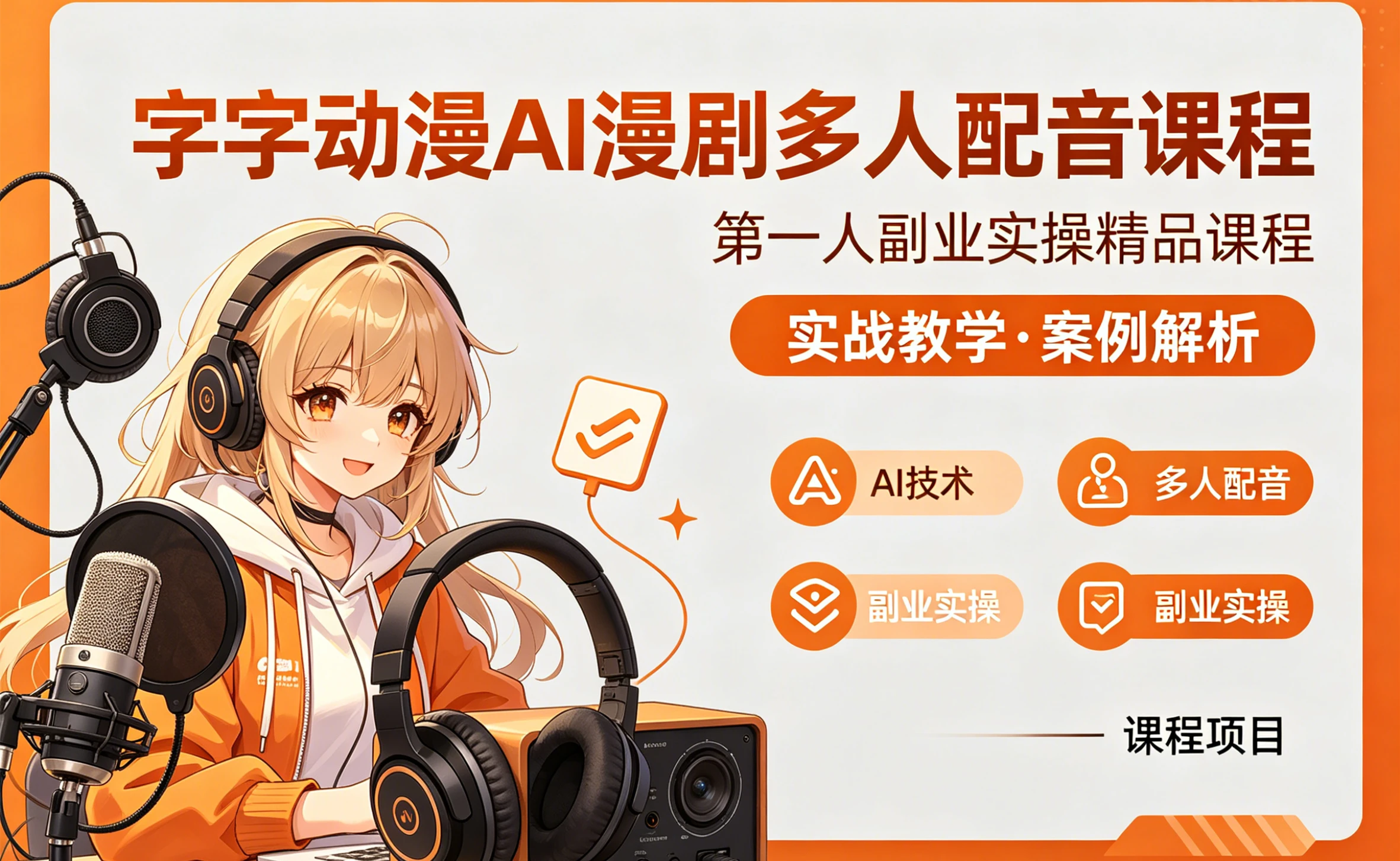 【精】AI漫剧多人配音实操课：零基础掌握多角色配音与漫剧制作，从分镜到导出全流程-副业吧