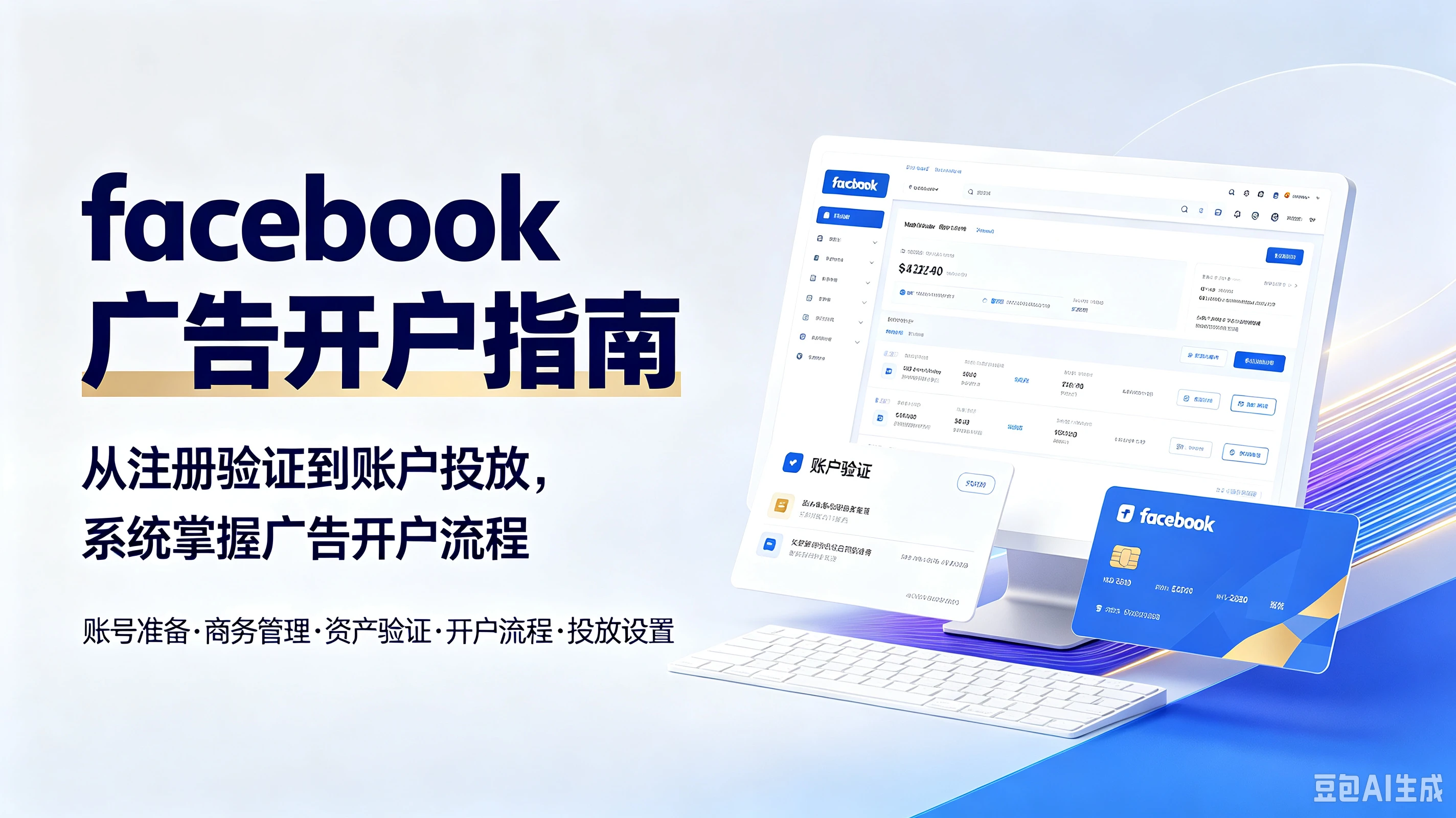 【精】facebook广告开户指南，从注册验证到账户投放，系统掌握广告开户流程，账号准备、商务管理、资产验证、开户流程、投放设置-副业吧