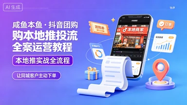 咸鱼本鱼·抖音团购本地推投流全案运营教程-副业吧