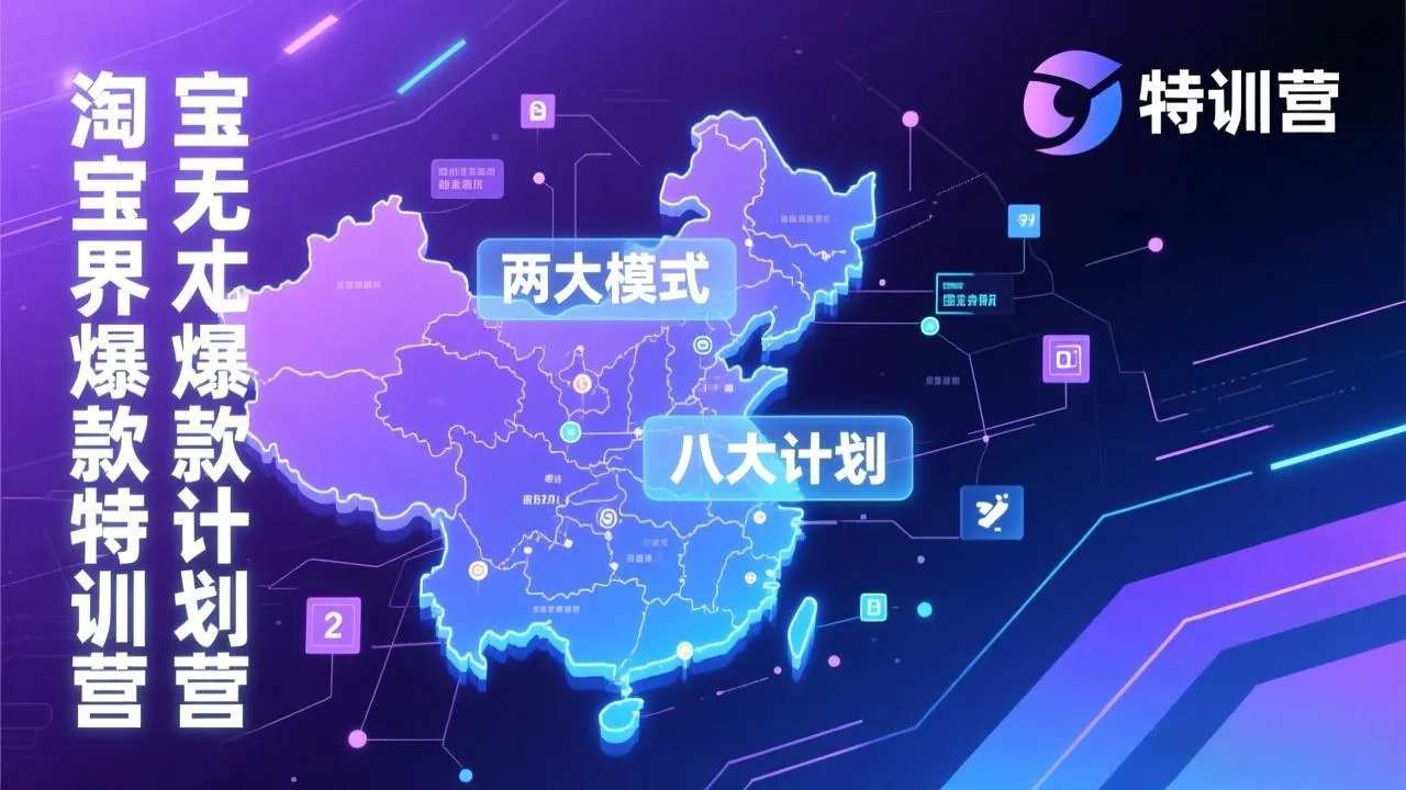 【精】淘宝无界爆款训练营：2026年1月杭州线下高端集训课，3天构建两大模式八大计划体系-副业吧