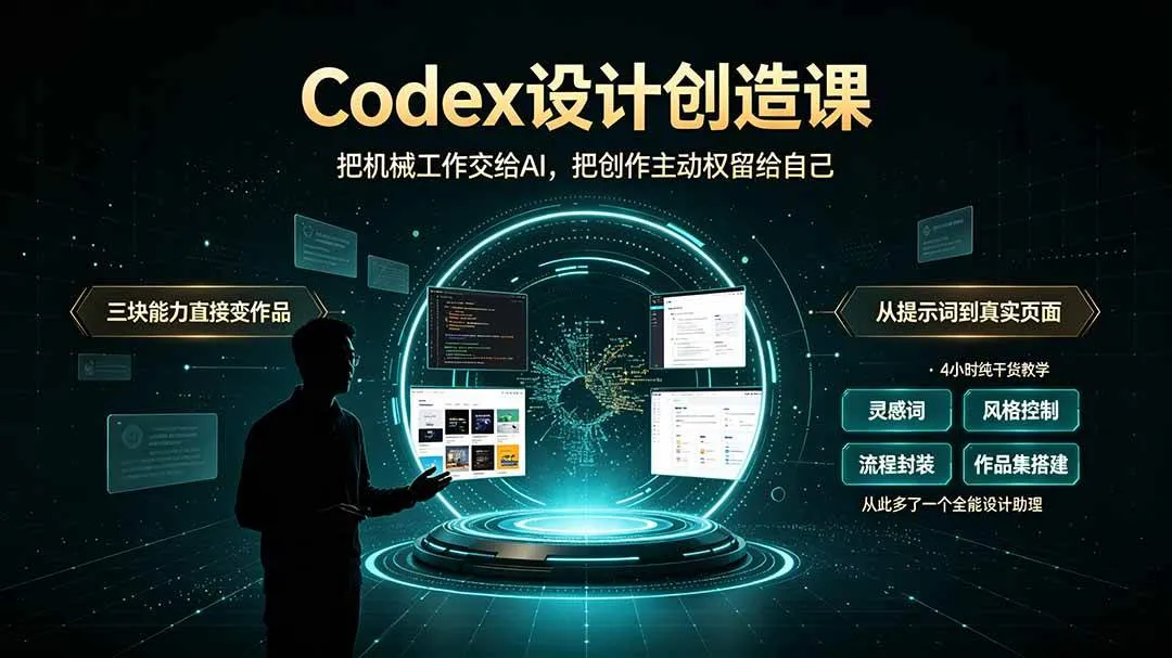 (19362期)Codex设计创造课-2期,小白也能掌握的Codex设计创造技巧,把机械工作交给AI,把创作主动权留给自己-副业吧