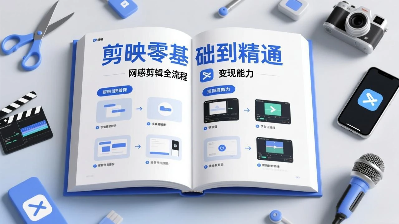【精】剪映零基础也能快速上手，从入门到精通掌握网感剪辑全流程，掌握能直接变现的剪辑能力-副业吧