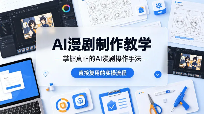 AI漫剧制作教学，带你掌握真正的AI漫剧操作手法，直接复用的实操流程-副业吧