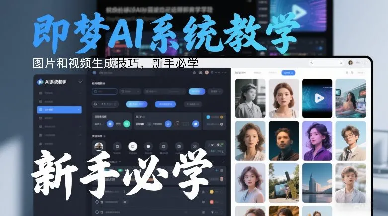 即梦AI系统教学，图片和视频生成技巧，新手必学-副业吧