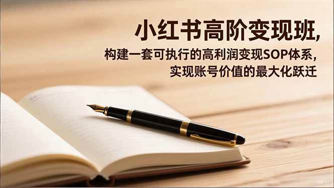 (16633期)小红书高阶变现班,构建一套可执行的高利润变现SOP体系,实现账号价值的最大化跃迁-副业吧