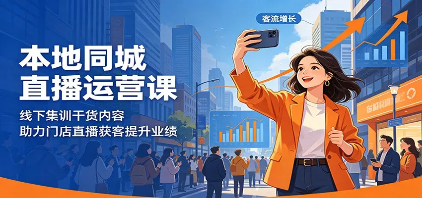 本地同城直播运营课：线下集训干货内容，助力门店直播获客提升业绩-副业吧
