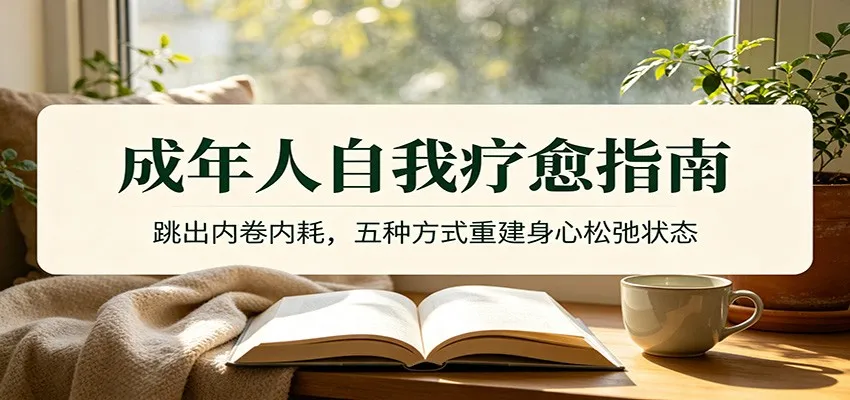 成年人自我疗愈指南:跳出内卷内耗,五种方式重建身心松弛状态-副业吧