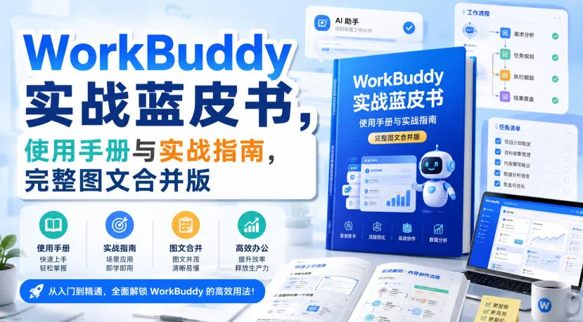 WorkBuddy实战蓝皮书,使用手册与实战指南,完整图文合并版-副业吧