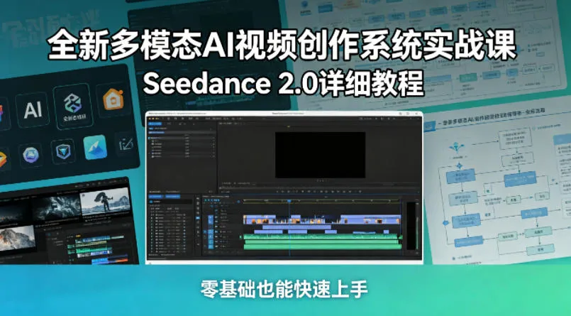 全新多模态AI视频创作系统实战课，Seedance 2.0详细教程，零基础也能快速上手-副业吧