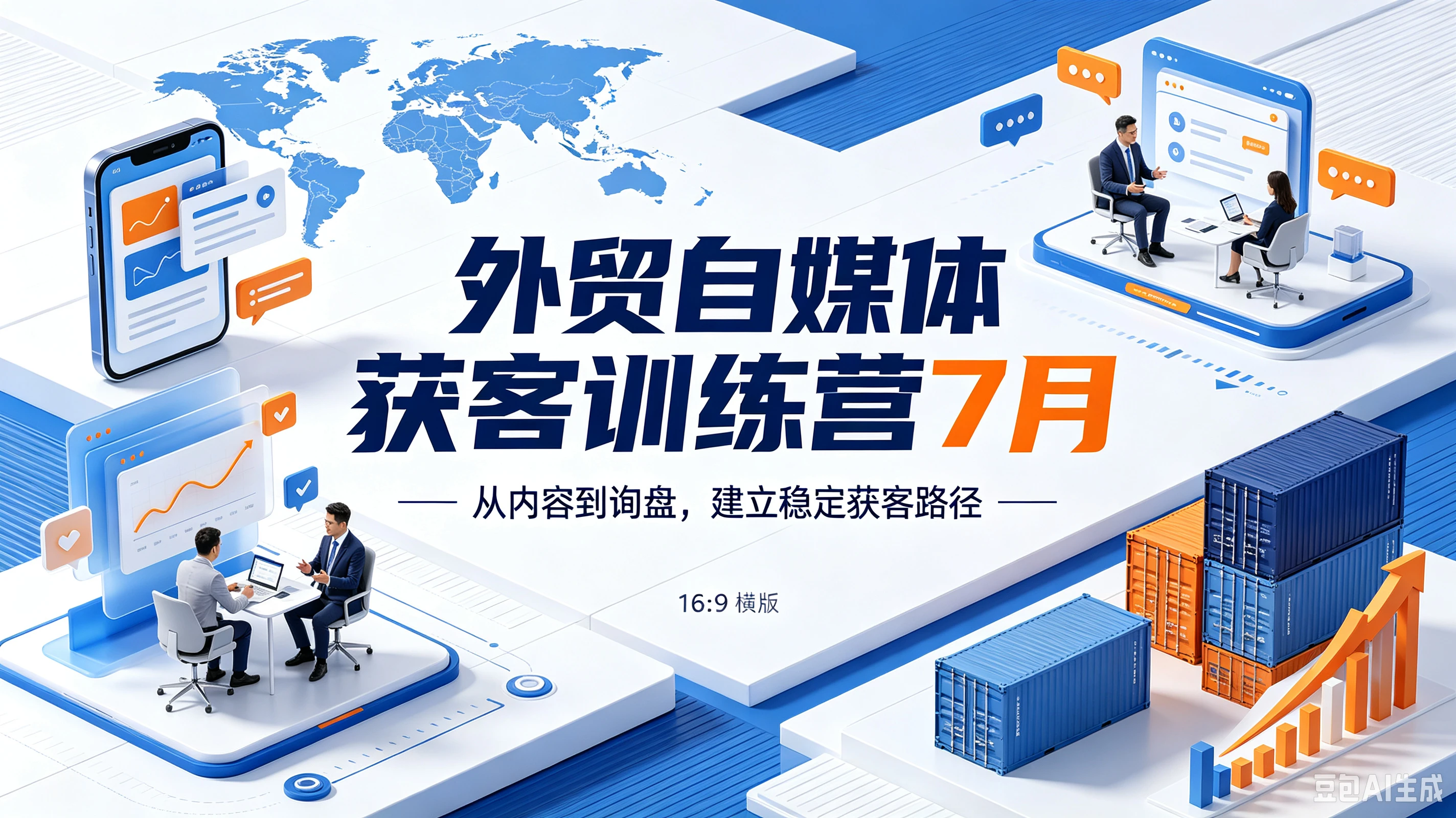 【精】外贸自媒体获客训练营7月,从内容到询盘,建立稳定获客路径-副业吧
